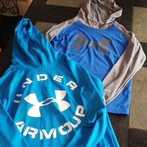 2 boys under armour hooded pullover